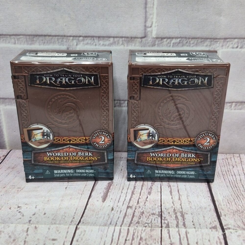 2 Pack~How To Train Your Dragon World Of Berk Book Of Dragons Vol2 Sealed Boxes